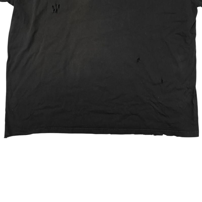 Balenciaga Long Sleeve Long T-Shirt Damaged Logo 681046 5 Size Black Orange