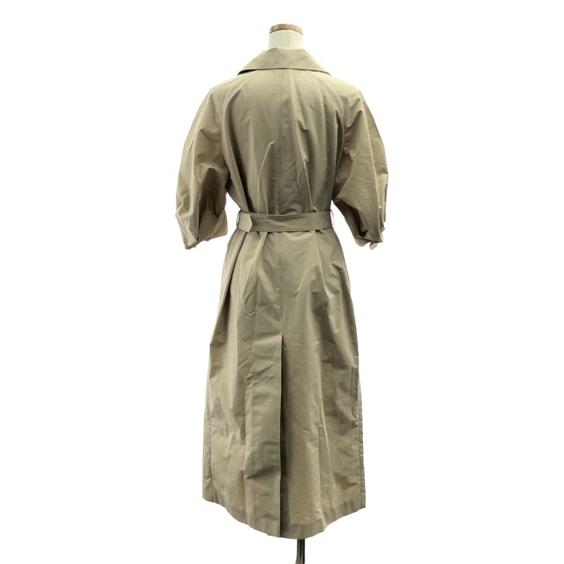 Prada - Puff Sleeve Trench Coat - 38 - Beige - Women's