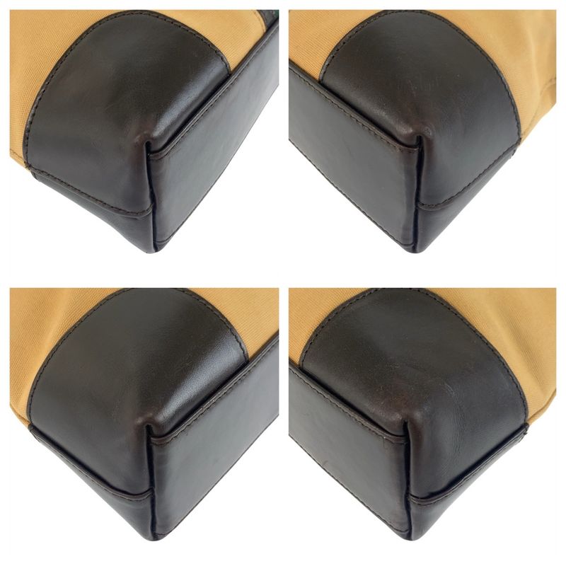 Gucci Sherry Line Beige Brown Gold Hardware Canvas/leather 001 4231 Shoulder