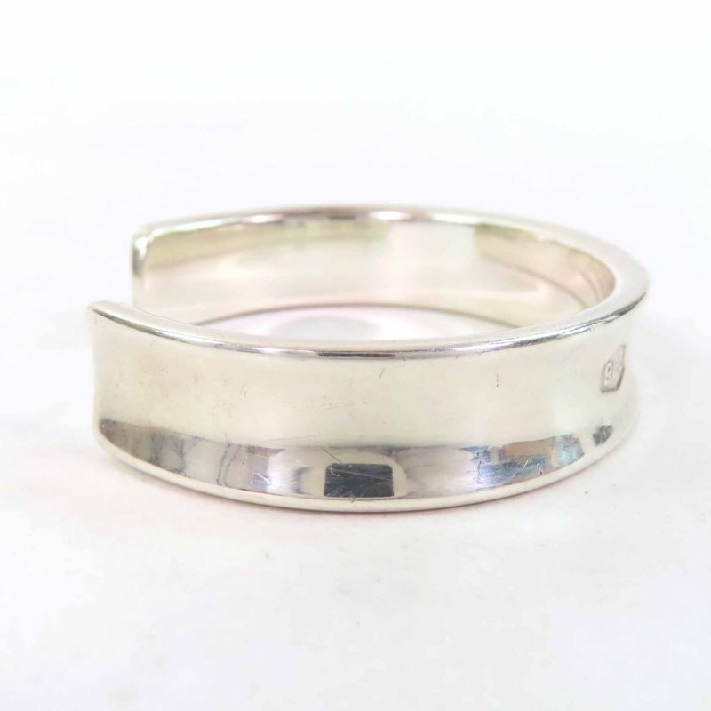 Tiffany & Co 1837 Narrow Bangle Bracelet Sv925 Silver Weight 35g Ladies