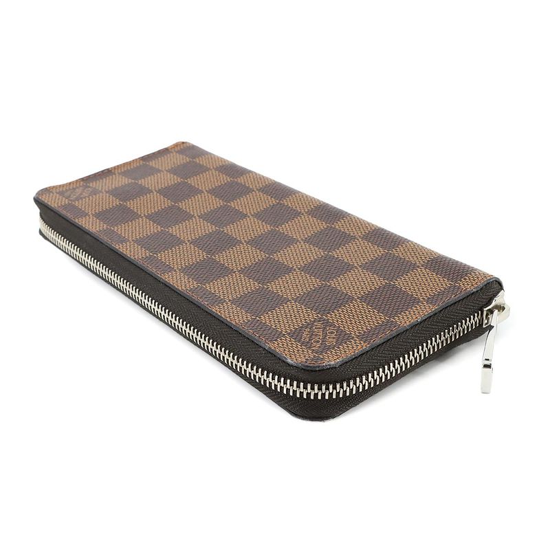 Louis Vuitton Damier Zippy Wallet Vertical Round Zipper Long Wallet Ebène