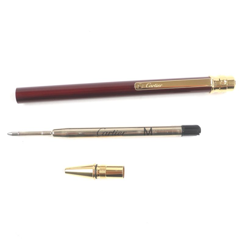 Cartier Santos De Cartier Ballpoint Pen With Logo Engraving Twist Closure