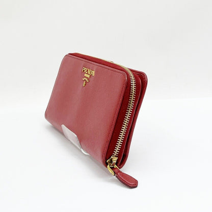 Prada Long Wallet Leather Women's 1ml029 Red