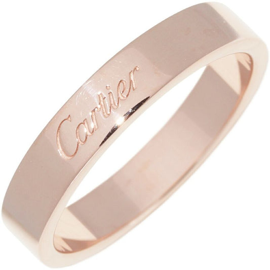 Cartier Ring 18K Pink Gold C De Cartier Ring Engraved Ring Width 4mm (016in)