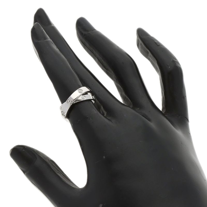 Cartier Be Love 6P Diamond #46 Ring 18K White Gold Ladies