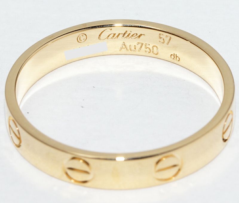 Cartier Ring 18K Yellow Gold Love Ring Small Model Love Wedding Ring Mini Love
