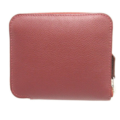 Hermes Azap Compact Silk Quin Stamped B (2023) Evercolor Silk Rouge Ash Coin