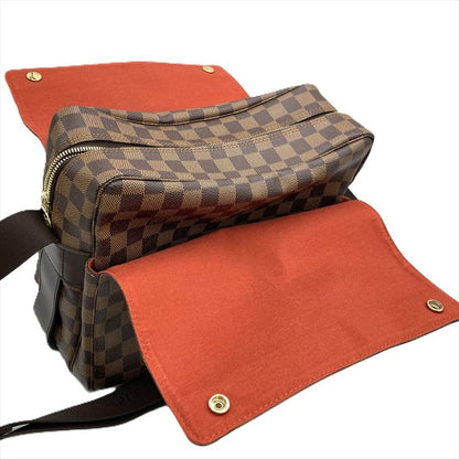 Louis Vuitton Naviglio Shoulder Bag Damier Ebène N45255 Brown Gold Hardware