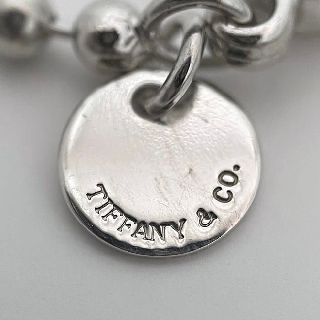 Tiffany & Co Necklace Oval Tag Long Necklace Silver