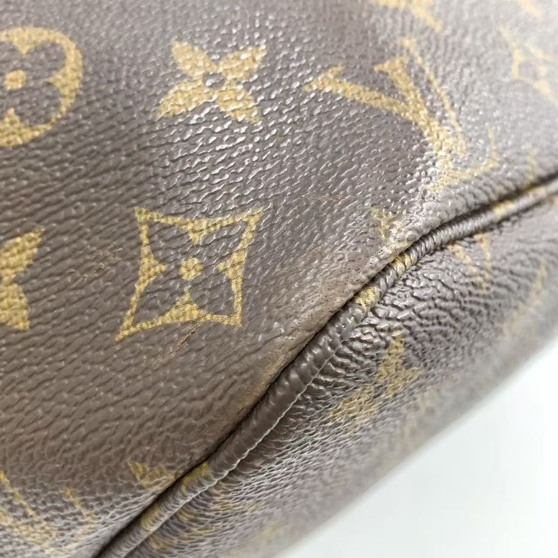 Louis Vuitton Neverfull MM Monogram Leather X PVC Brown Tote Bag Gold M40156