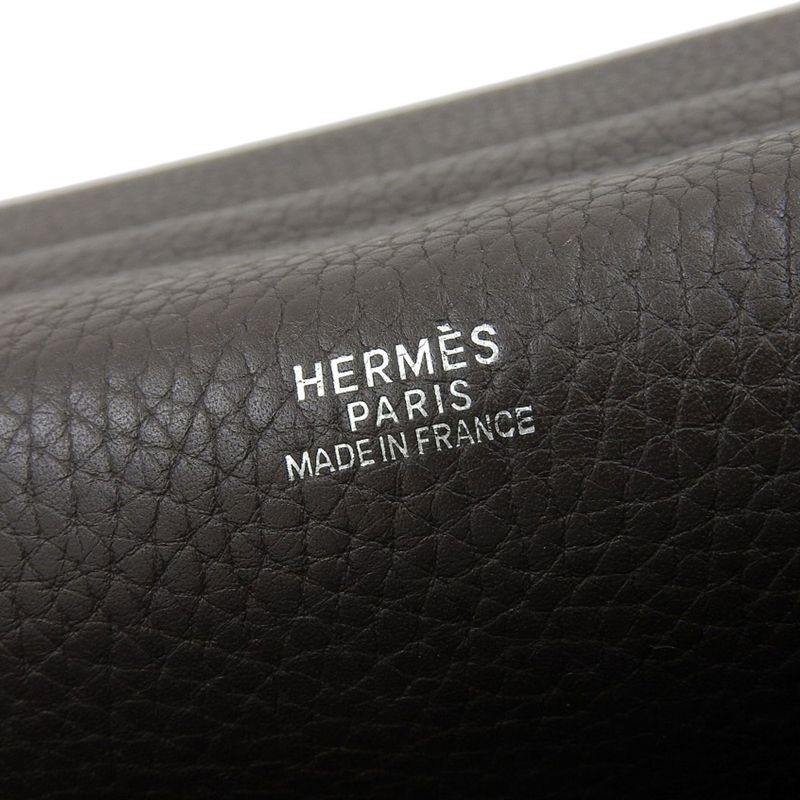 Hermes Victoria Messenger Crossbody 2way Shoulder Bag Men's Dark Brown