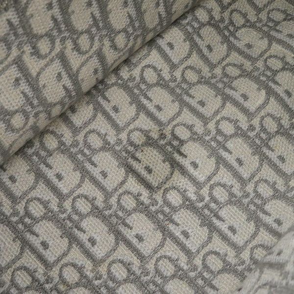 Christian Dior Tote Bag Book Tote Medium Canvas Gray Handbag Embroidery Oblique