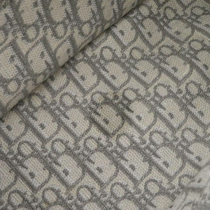 Christian Dior Tote Bag Book Tote Medium Canvas Gray Handbag Embroidery Oblique