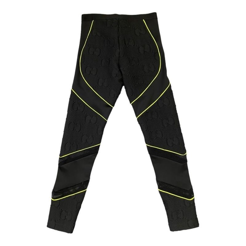 Gucci GG Stretch Jersey S Size Pants M Size 724491 Neon Blen Black Green Top