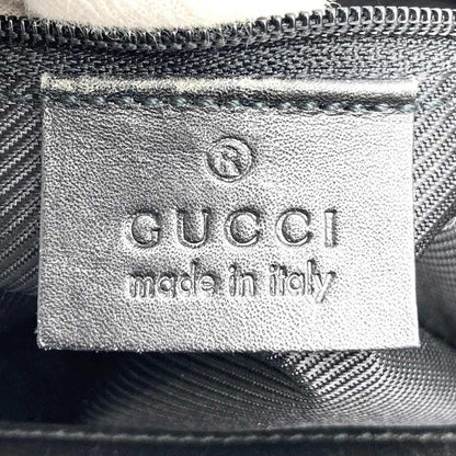 Gucci 001-4302 Handbag Shoulder Bag GG Canvas Black Ladies Men Fashion Vintage