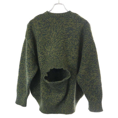 Loewe 23aw Wool Trommelange Trompe L'oeil Knit Sweater S540y14kds Khaki XS