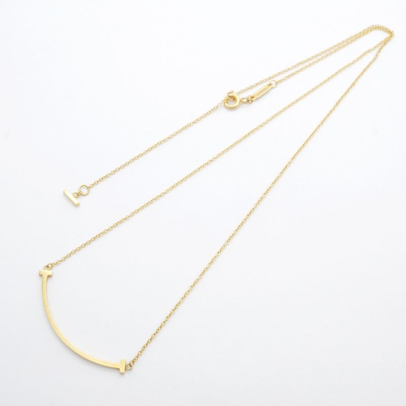 Tiffany & Co Necklace T-smile Small 18K Yellow Gold Yellow Gold Ladies