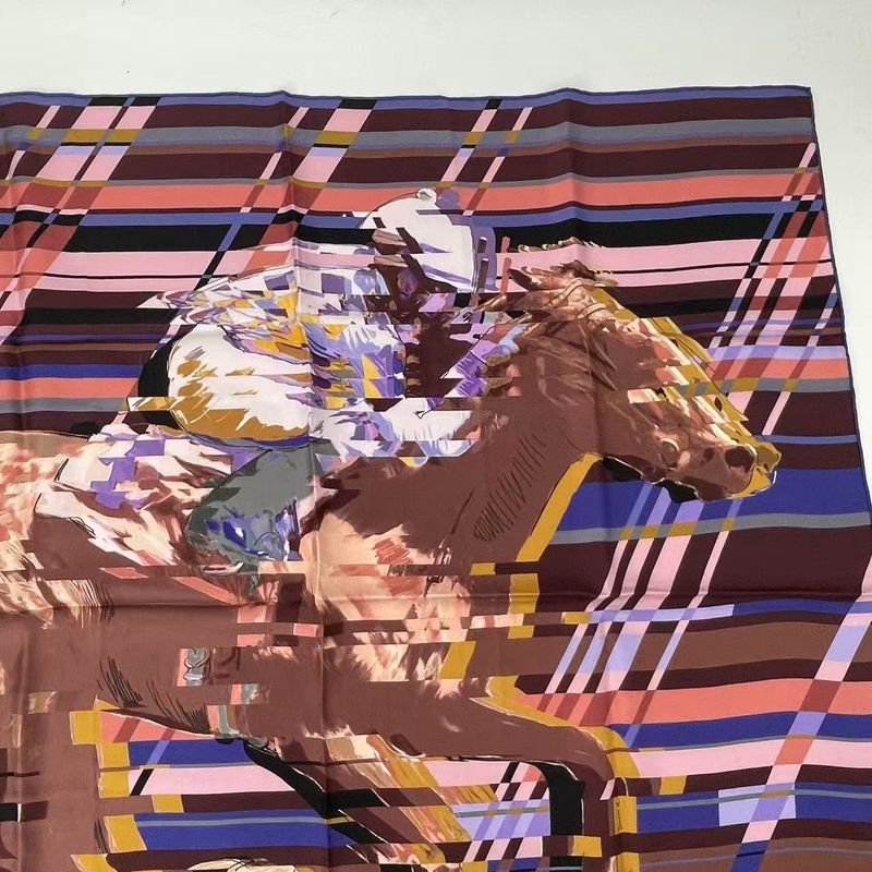Hermes Carre 90 Silk Scarf Photo Finish Multicolor