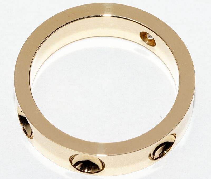 Louis Vuitton 18K Yellow Gold Diamond 1P (010ct) Petite Berg Empreinte Ring
