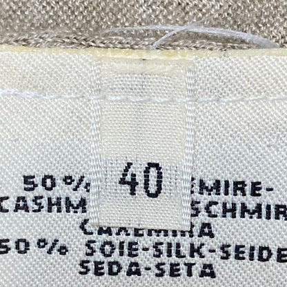 Hermes Cashmere Silk Short Sleeve Knit Cut and Sewn Size 40 Beige Women's Used