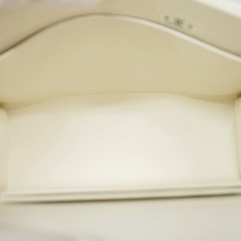 Chanel Handbag Matelasse Caviar Skin White Chien Pan Gold Hardware 2WAY Bag