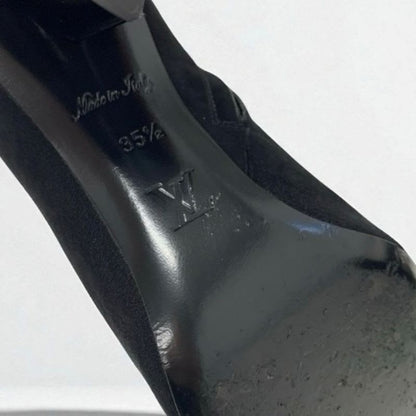 Louis Vuitton Silhouette Line Monogram Boots Short Shoes Suede Black