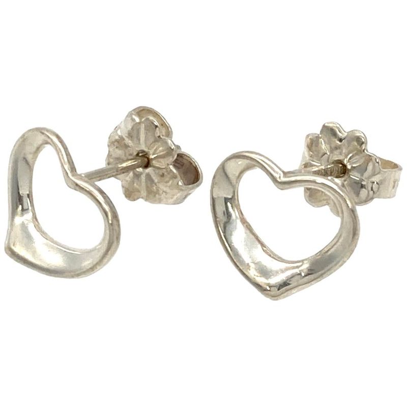 Tiffany & Co Tiffany & Co Open Heart Earrings Sv925 11g Silver Elsa Peretti