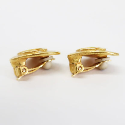 Chanel Earring Heart Coco Mark Gold Pair Accessories - Fashion