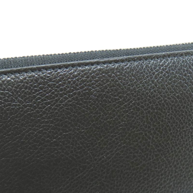 Balenciaga 655927 Round Zipper Long Wallet With Coin Purse Calf Women