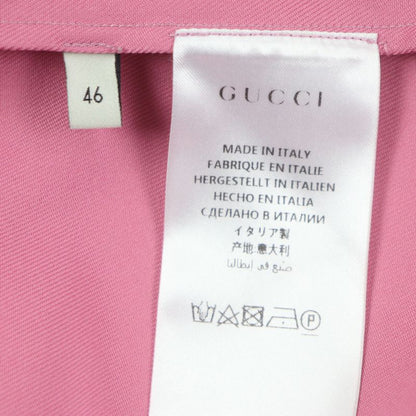  Gucci 498598 Long Sleeve Long Sleeve Shirt Pink 46 Genuine