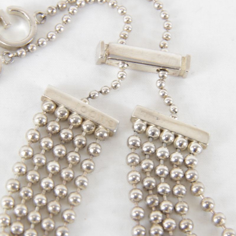 Gucci Ball Chain 5strands Bracelet Silver 925 Ladies Accessory Silver