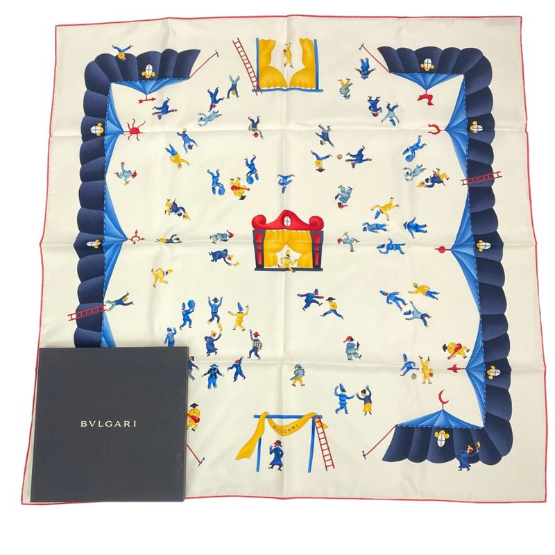 Bvlgari Bulgari Scarf Large Silk Clown Multicolor