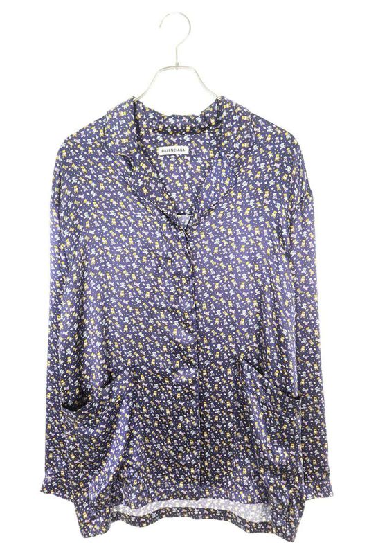 Balenciaga 602450 Tjlp4 Bear Print Pajama Long Sleeve Shirt Men's 36