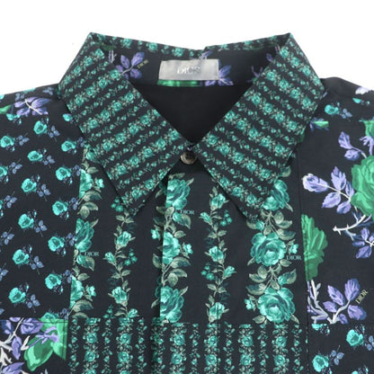  DIOR Homme 293c517a5679 100% Cotton Floral Print Flap Short Sleeve Short