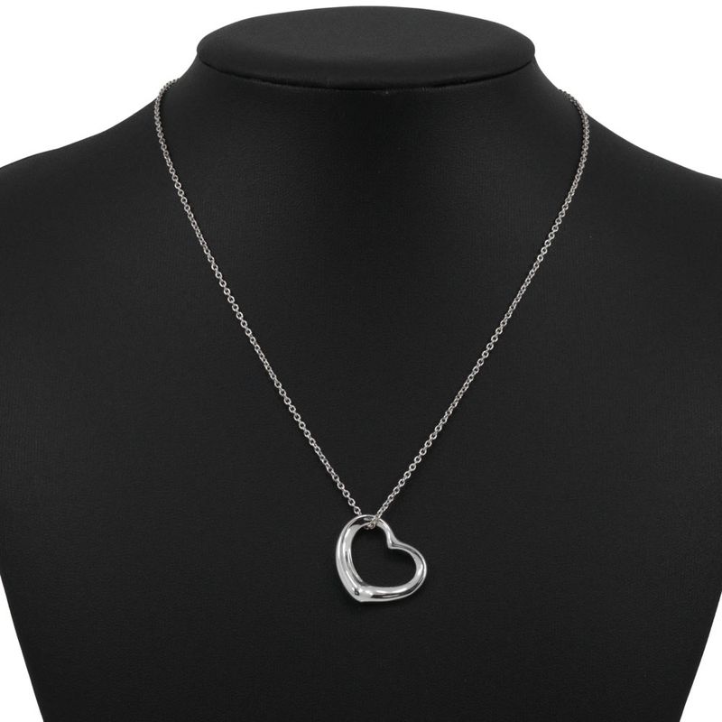 Tiffany & Co Open Heart Elsa Peretti 925 Silver Ladies 4.7g Necklace