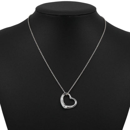 Tiffany & Co Open Heart Elsa Peretti 925 Silver Ladies 4.7g Necklace