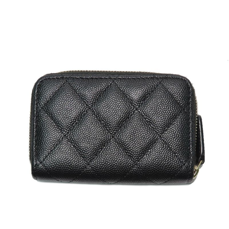 Chanel Matelasse Bijoux-zip Coin Case Black Gold Hardware Ap3607