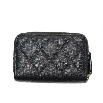 Chanel Matelasse Bijoux-zip Coin Case Black Gold Hardware Ap3607