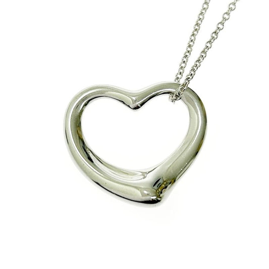 Tiffany & Co Silver Elsa Peretti Open Heart Necklace 10.0g 925 Engraved 397348
