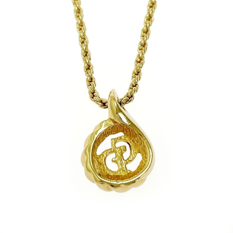 Christian Dior GP CD Logo Twist Necklace Women's Gold 403996 Necklace