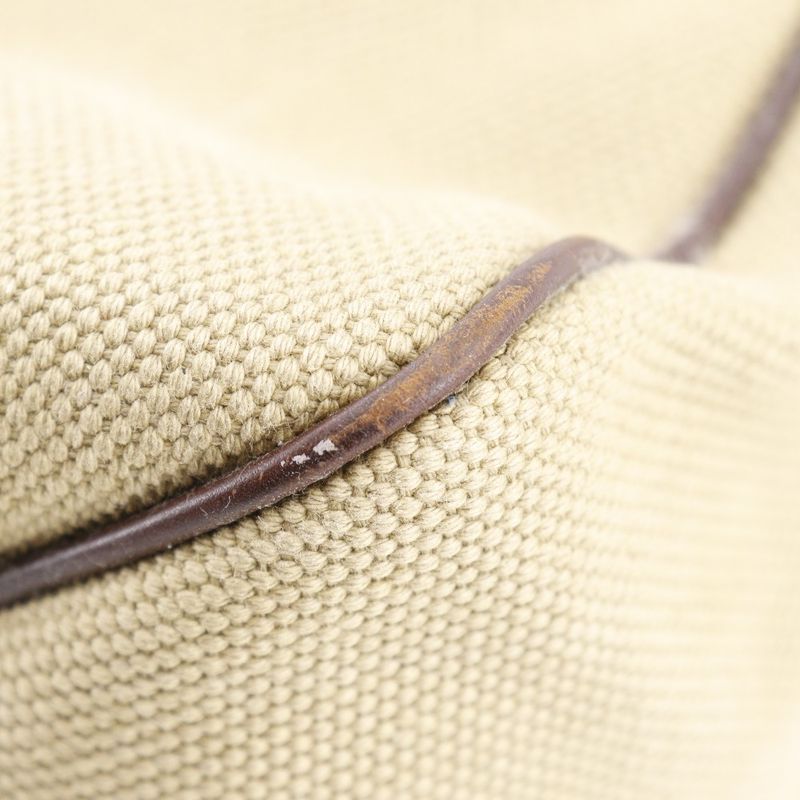 Gucci Wood Handle 106493 Canvas Beige Ladies Handbag