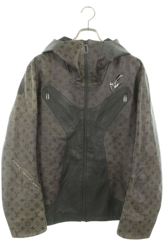 Louis Vuitton 2054 Heat Reactive Monogram Allover Leather Jacket Men's 48