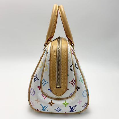 Louis Vuitton Priscilla Monogram M40096 Multicolor White Handbag with Bag