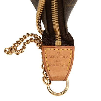 Louis Vuitton Monogram Accessoire Pouch Mini Handbag M58009 Brown PVC Leather