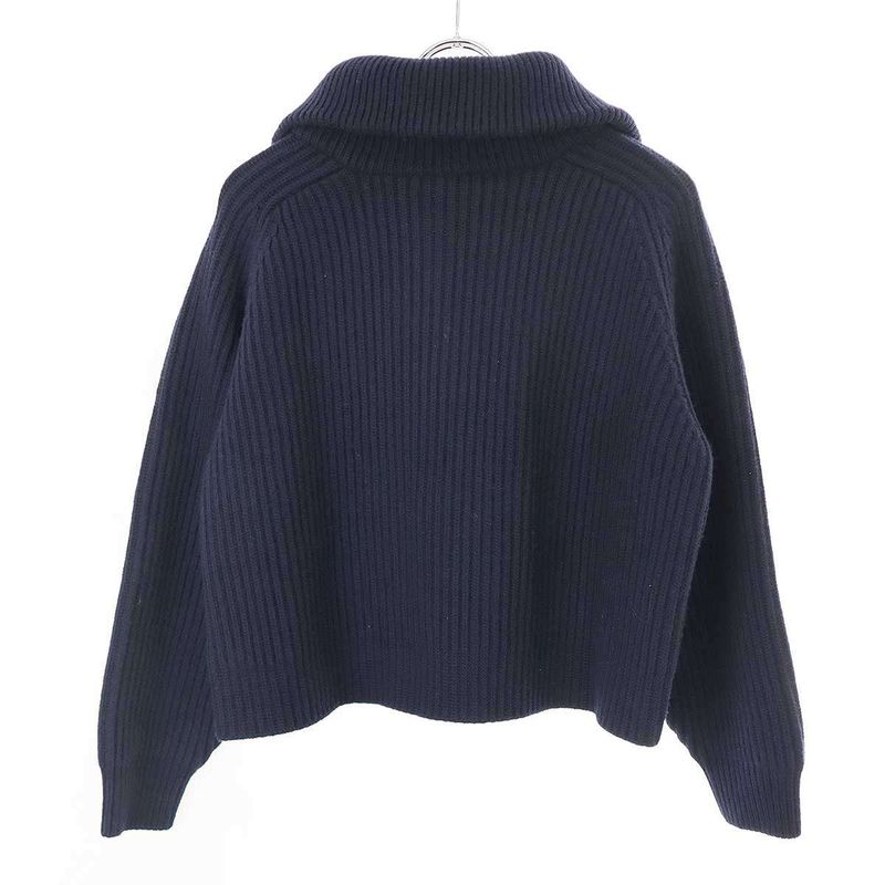 Celine Vareuse Sweater Wool Cashmere Valuse Knit Sweater 2ad0o274x.07ny Navy XS