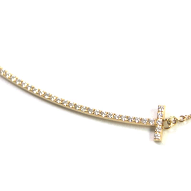  Tiffany & Co Tiffany & Co T-smile Large Diamond Necklace 18K Diamond 70PT