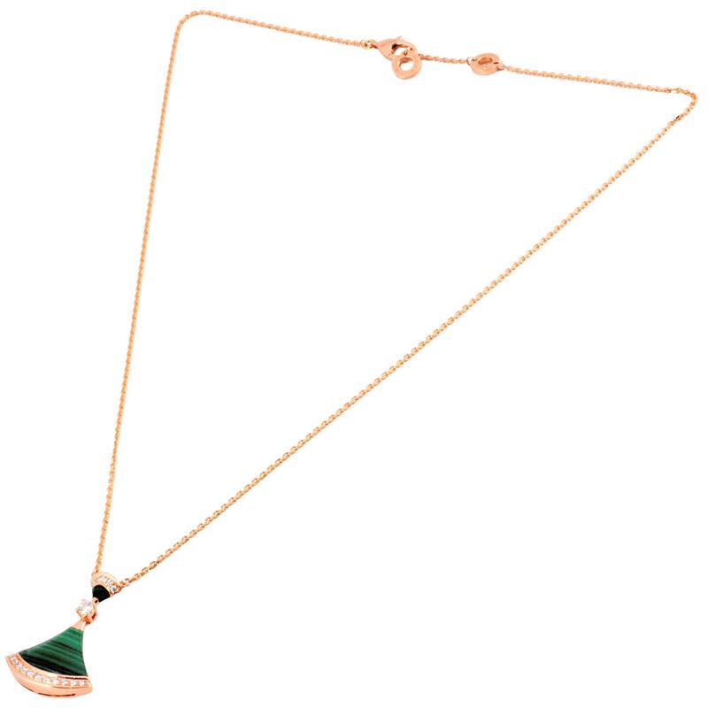 Bulgari Bvlgari DIVA Dream Necklace With Diamonds 351143 18K Pink Gold 73g