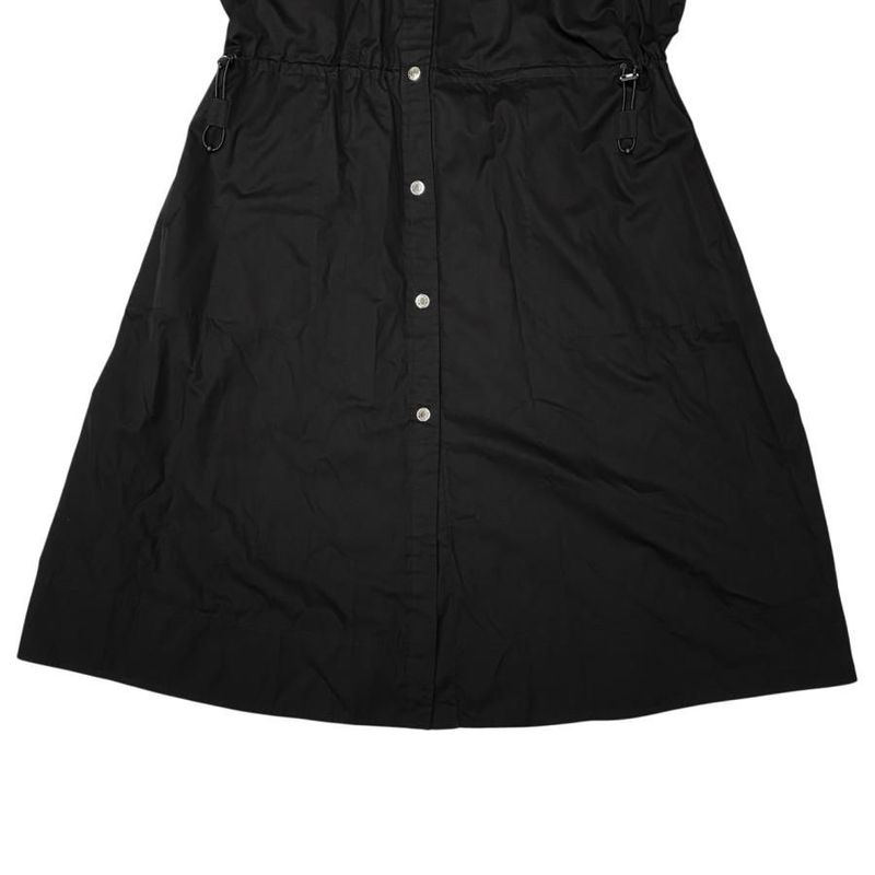 Hermes Shirt Dress Spring Coat 5e0573dv 40 Size Cotton Crew de Sel Noir Black