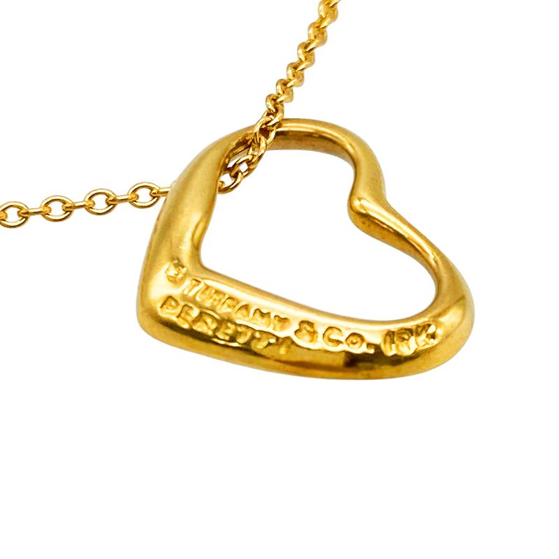 Tiffany & Co Tiffany & Co Open Heart Elsa Peretti Necklace 18K Yellow Gold 26g