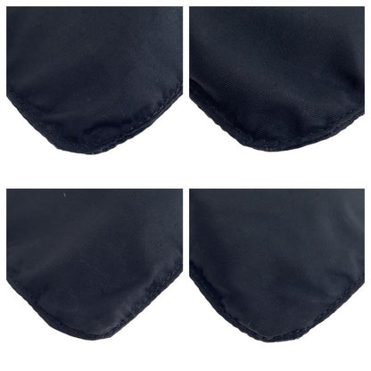 Prada Tessuto Triangle Logo Plate Black Silver Hardware Nylon Crossbody